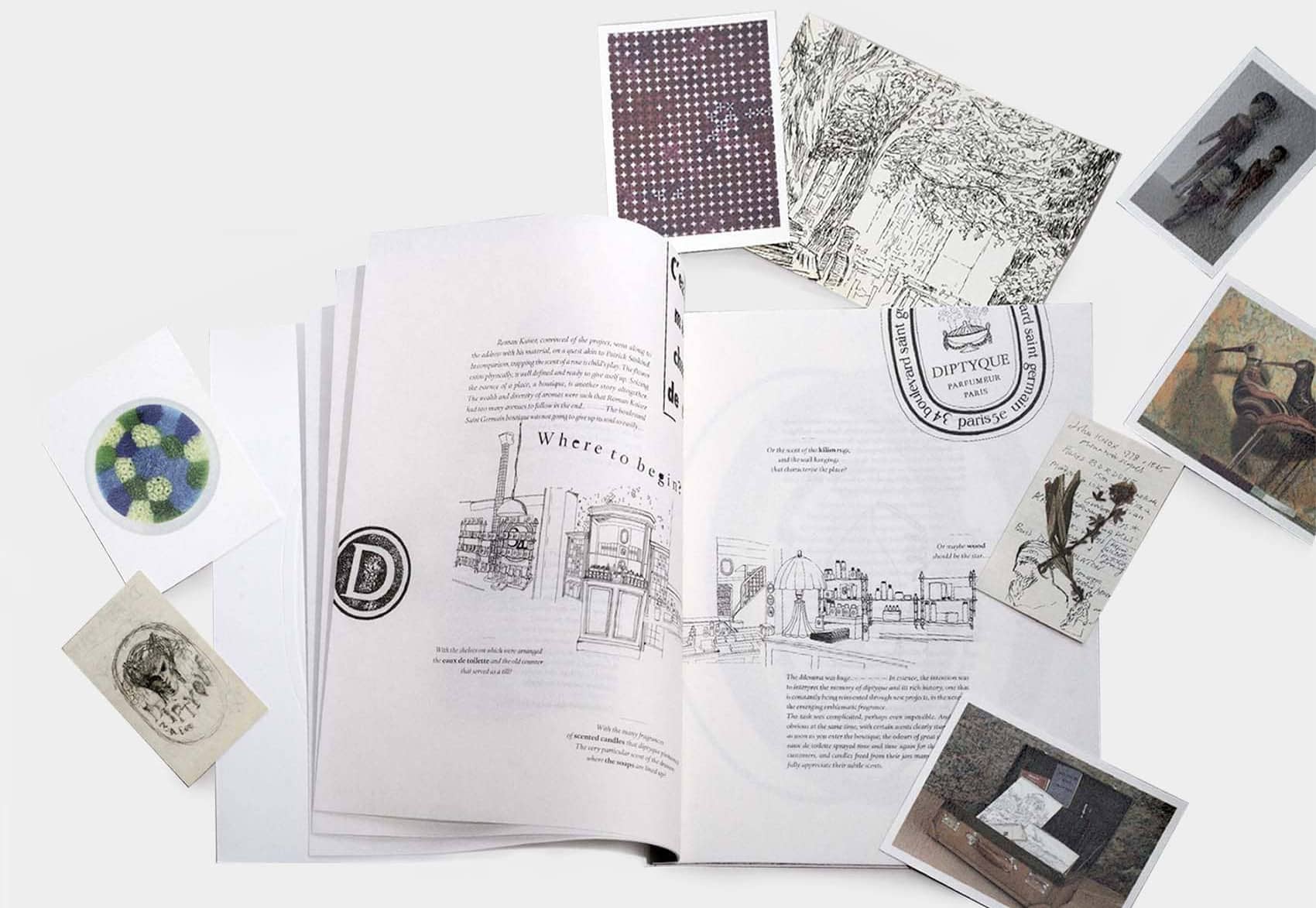 dossier de presse d'un parfum de marque. L'odeur du lieu et de son histoire