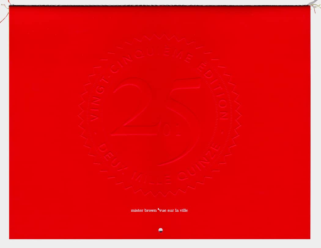 couverture calendrier. Chaque calendrier présente 12 illustrateurs