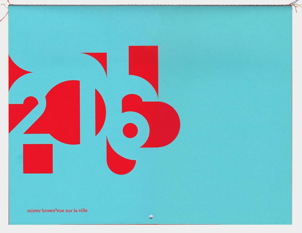 couverture calendrier. Chaque calendrier présente 12 illustrateurs